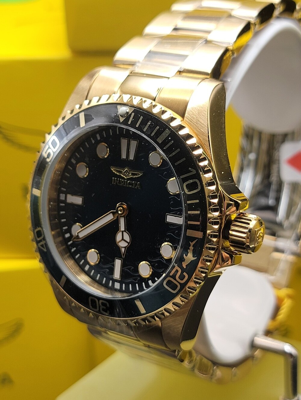 NEW Invicta Pro Diver Crestcore Men's Watch - 43mm Gold 49707 Unique No 2nd Hand - Picture 6 of 13